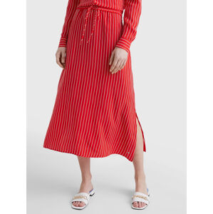 Tommy Hilfiger dámská červená sukně Cupro